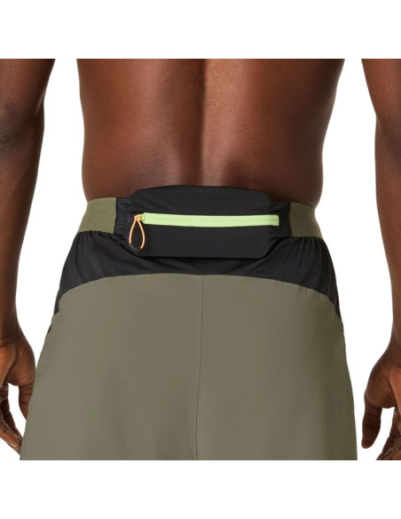 Asics fujitrail all over print 5in short 2011d392-300 zielone l