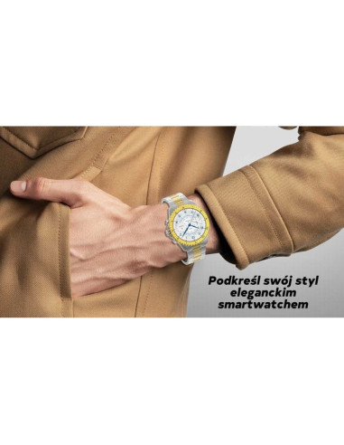 Smartwatch męski gravity gt16-2 black / czarna bransoleta