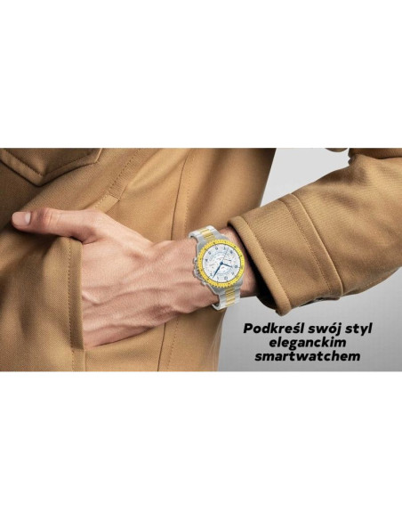 Smartwatch męski gravity gt16-2 black / czarna bransoleta