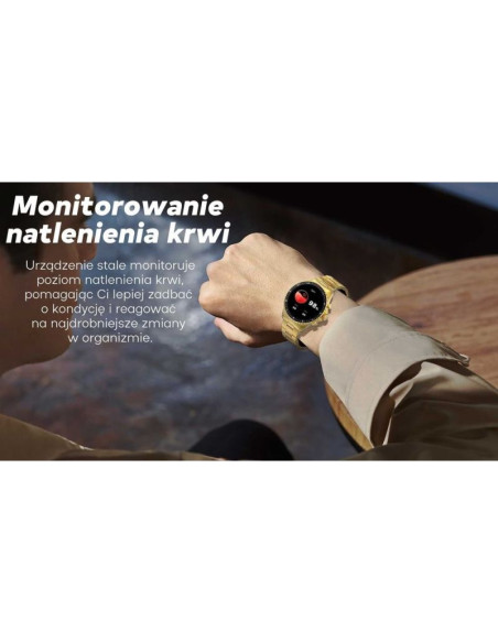 Smartwatch męski gravity gt16-2 black / czarna bransoleta