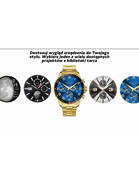 Smartwatch męski gravity gt16-2 black / czarna bransoleta