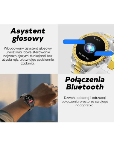 Smartwatch męski gravity gt16-2 black / czarna bransoleta