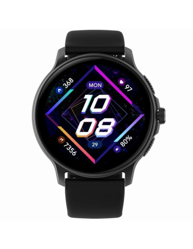 Smartwatch damski gravity gt12-1 czarny pasek silikonowy + czarna bransoleta