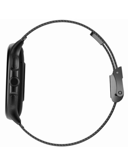 Smartwatch damski gravity gt12-1 czarny pasek silikonowy + czarna bransoleta