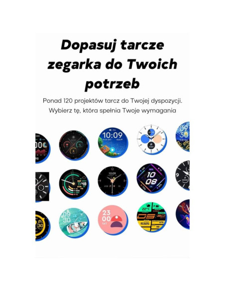 Smartwatch damski gravity gt12-1 czarny pasek silikonowy + czarna bransoleta