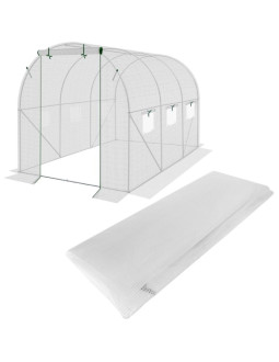 Folia poszycie cover na tunel ogrodowy szklarnię 200x300x200cm biała