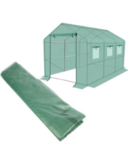 Folia poszycie cover na tunel ogrodowy szklarnię 200x350x200cm zielona 2