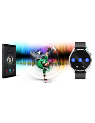 Smartwatch giewont vertex smartcall gw450-4 silver/carbon silikon
