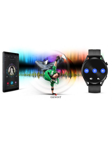 Smartwatch giewont vertex smartcall gw450-1 carbon/carbon silikon