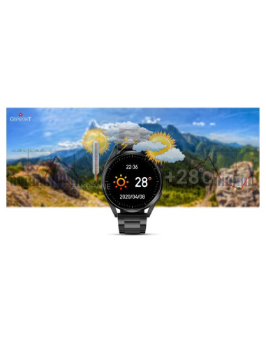 Smartwatch giewont vertex smartcall gw450-1 carbon/carbon silikon