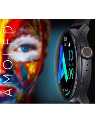 Smartwatch męski rubicon rncf12 tytan/orange smarub245