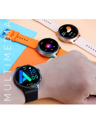 Smartwatch męski rubicon rncf12 tytan/orange smarub245