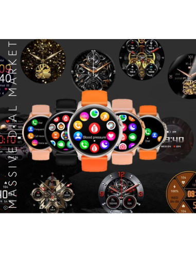 Smartwatch męski rubicon rncf12 tytan/orange smarub245