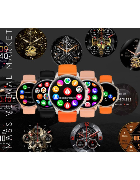 Smartwatch męski rubicon rncf12 tytan/orange smarub245