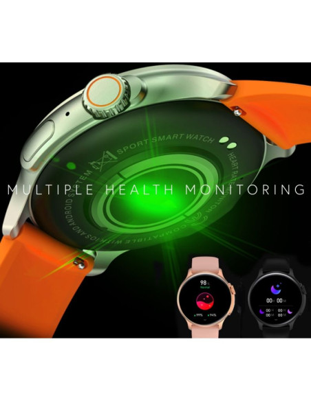 Smartwatch męski rubicon rncf12 tytan/orange smarub245