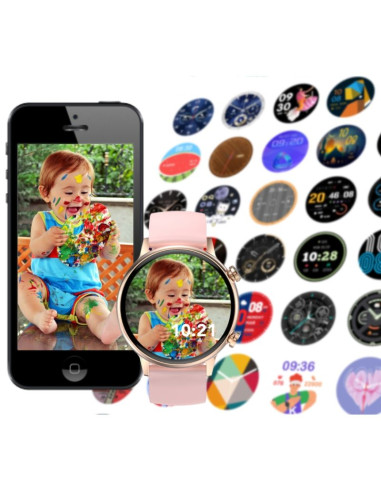 Smartwatch damski rubicon rncf09 rose gold/pink smarub234