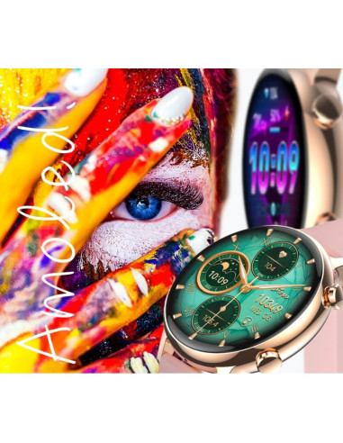 Smartwatch damski rubicon rncf09 rose gold/pink smarub234