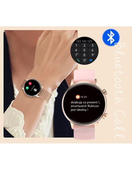 Smartwatch damski rubicon rncf09 rose gold/pink smarub234