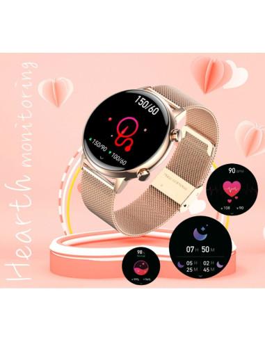Smartwatch damski rubicon rncf09 rose gold/pink smarub234