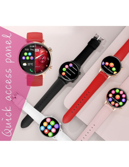 Smartwatch damski rubicon rncf09 rose gold/pink smarub234