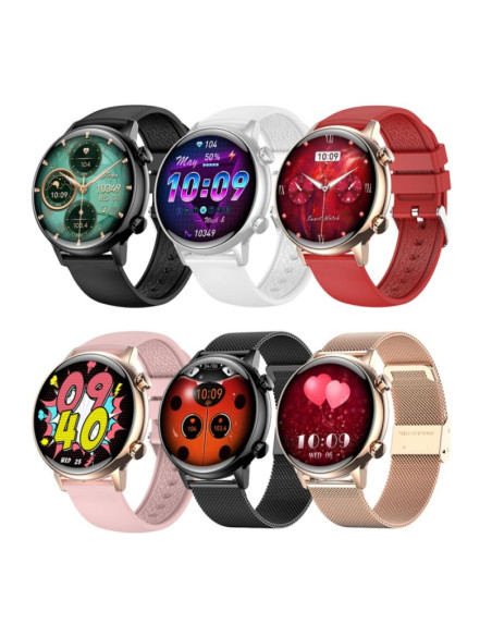 Smartwatch damski rubicon rncf09 rose gold/pink smarub234