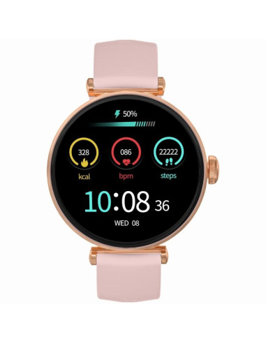 Smartwatch gravity różowe złoto-srebrny różowy 2 paski gt26-4