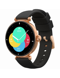 Smartwatch gravity różowe złoto czarny 2 paski gt26-6 2