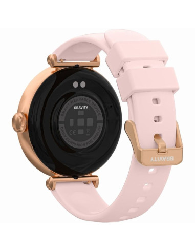 Smartwatch gravity różowe złoto różowy 2 paski gt26-1