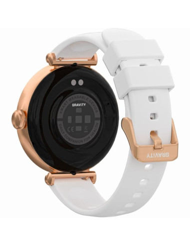 Smartwatch gravity różowe złoto biały 2 paski gt26-2