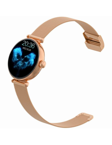 Smartwatch gravity różowe złoto czarny 2 paski gt26-3