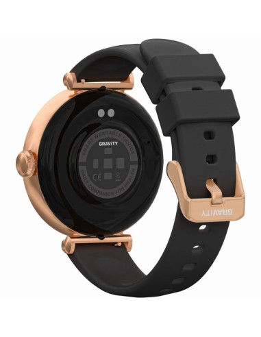 Smartwatch gravity różowe złoto czarny 2 paski gt26-3