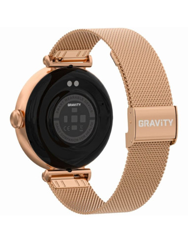 Smartwatch gravity różowe złoto czarny 2 paski gt26-3