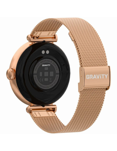 Smartwatch gravity różowe złoto czarny 2 paski gt26-3