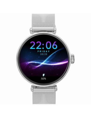 Smartwatch gravity srebrno biały 2 paski gt26-8