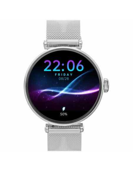 Smartwatch gravity srebrno biały 2 paski gt26-8