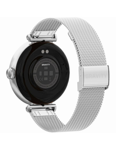 Smartwatch gravity srebrno biały 2 paski gt26-8