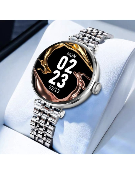 Smartwatch gravity srebrno czarny 2 paski gt26-9