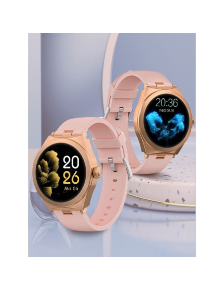 Smartwatch gravity różowe złoto różowy gt25-2