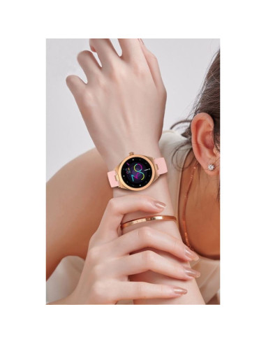 Smartwatch gravity różowe złoto różowy gt25-2