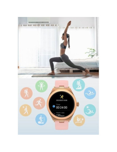Smartwatch gravity różowe złoto różowy gt25-2