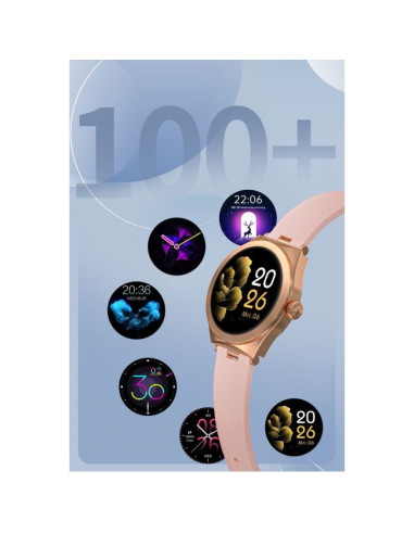 Smartwatch gravity różowe złoto różowy gt25-2