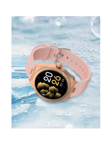 Smartwatch gravity różowe złoto różowy gt25-2