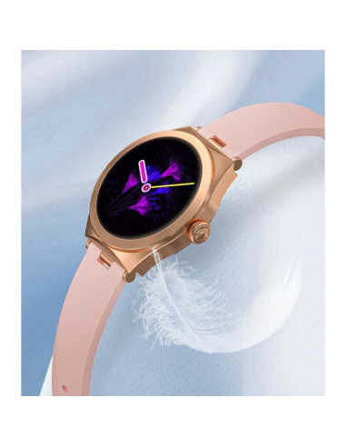 Smartwatch gravity różowe złoto różowy gt25-2