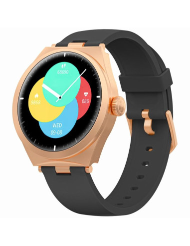 Smartwatch gravity różowe złoto czarny gt25-3