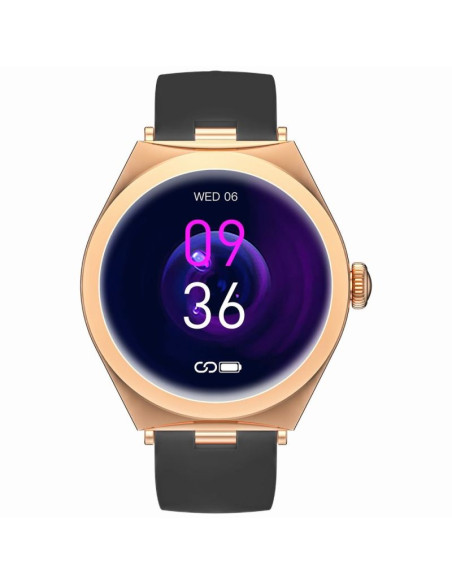 Smartwatch gravity różowe złoto czarny gt25-3