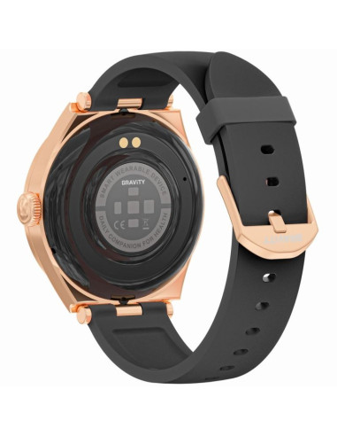 Smartwatch gravity różowe złoto czarny gt25-3
