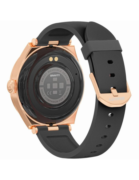 Smartwatch gravity różowe złoto czarny gt25-3