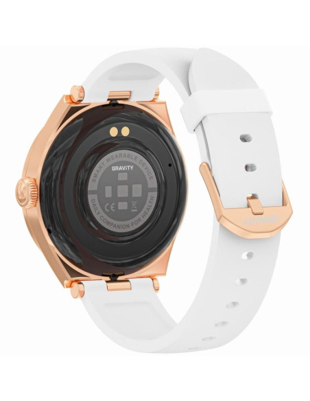 Smartwatch gravity różowe złoto biały gt25-4