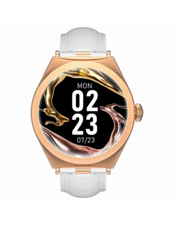 Smartwatch gravity różowe złoto biały gt25-5 2