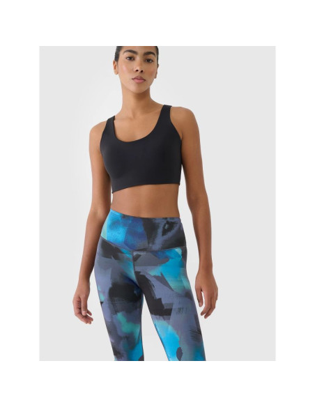 Legginsy treningowe z wysokim stanem damskie  4f 4frss25tftif408-90a